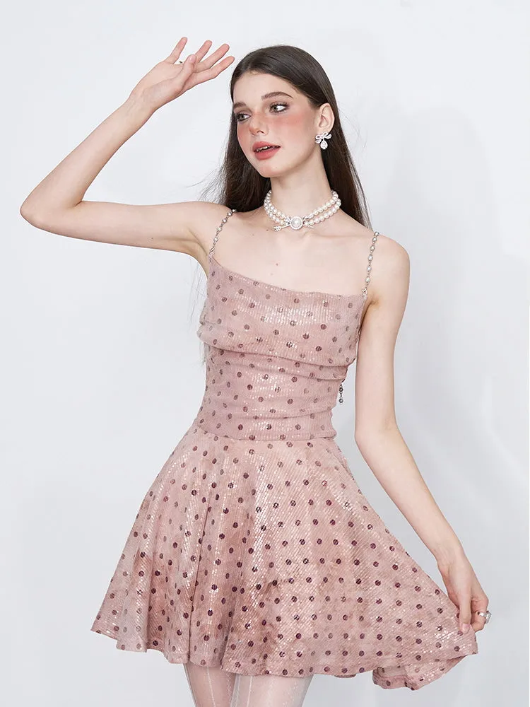 Sparkle Chain-Strap Dress