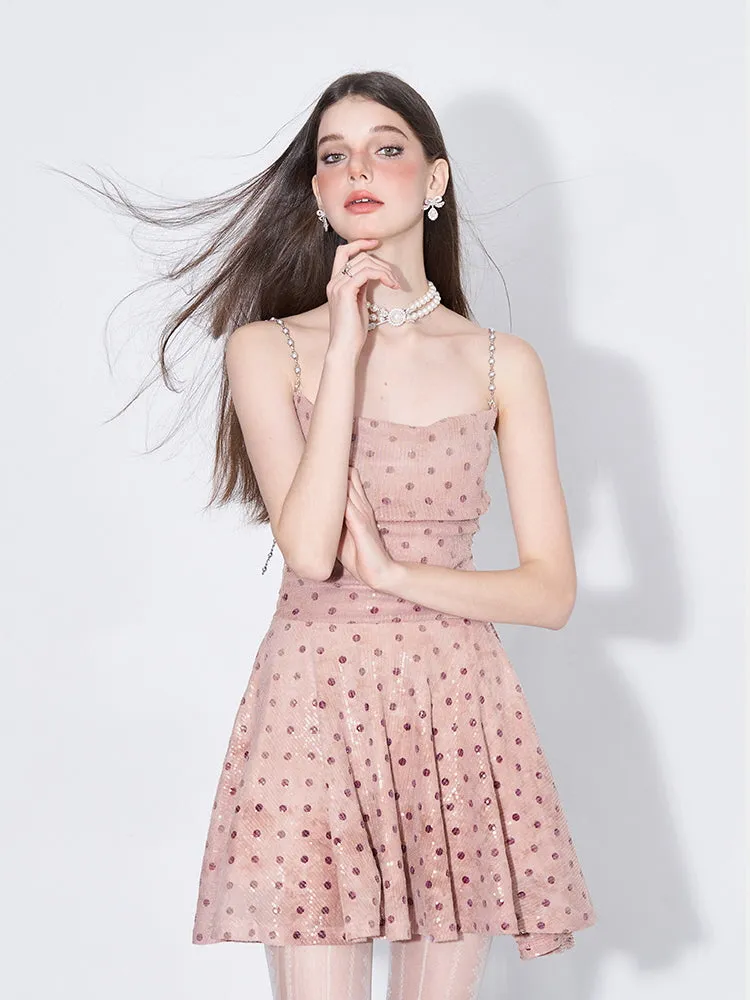 Sparkle Chain-Strap Dress
