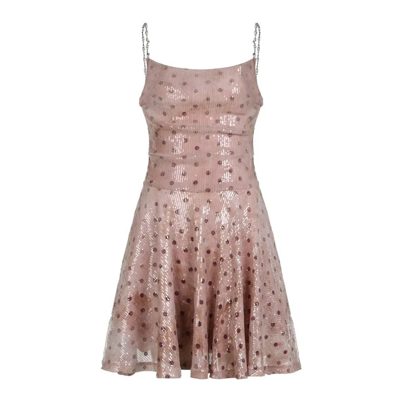 Sparkle Chain-Strap Dress