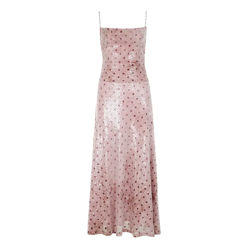 Sparkle Chain-Strap Dress