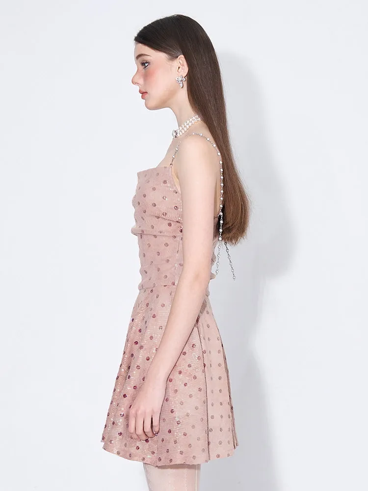 Sparkle Chain-Strap Dress