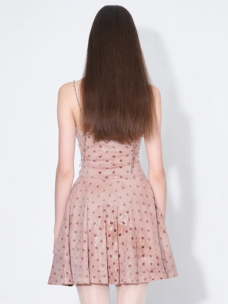 Sparkle Chain-Strap Dress