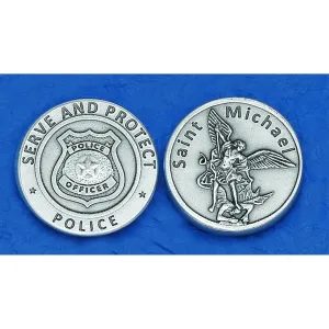 St. Michael the Archangel "Serve and Protect" Italian Pocket Token Coin