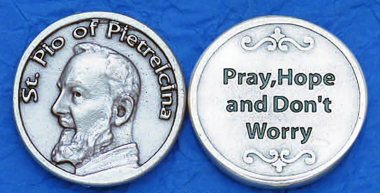 St. Padre Pio Italian Pocket Token Coin