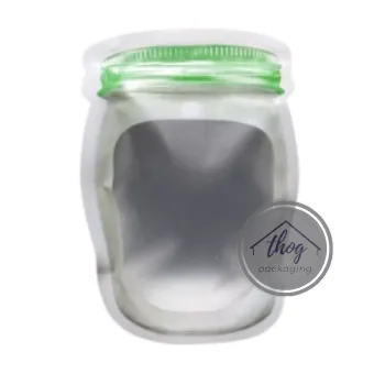 Stand Up Liquid Pouch Zip Lock Jar Bottle Matte