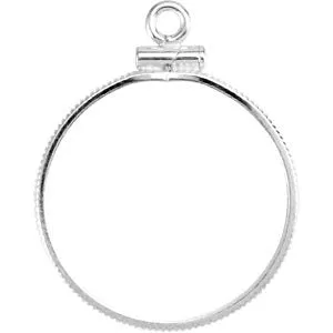 Sterling Silver Coin Edge Screw Top Frame for U.S. 5 Cent Coin
