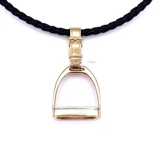 Stirrup Pendant, 14k gold Large