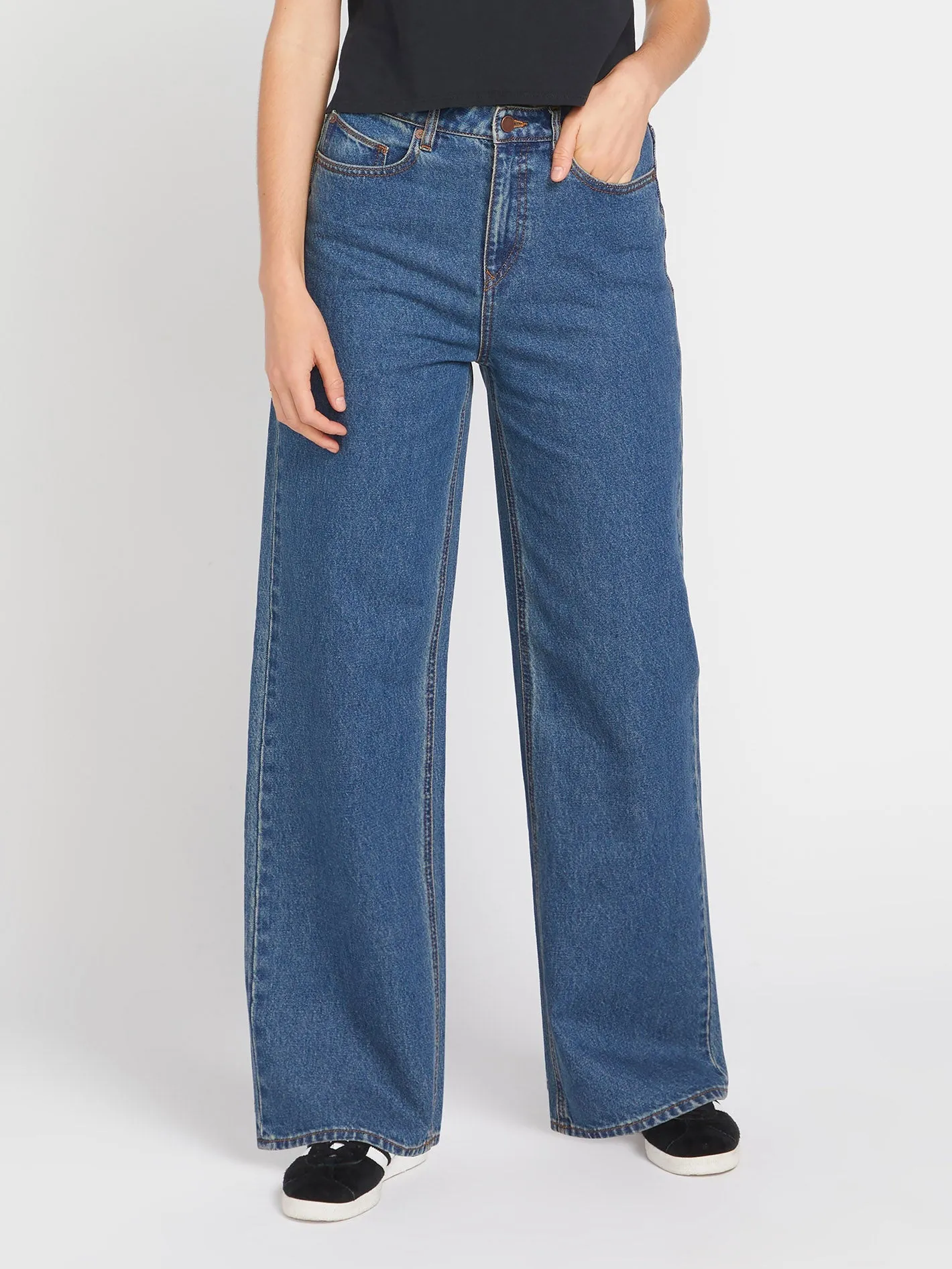 Stoned Boyfriend High Rise Jeans - Indigo Ridge Wash