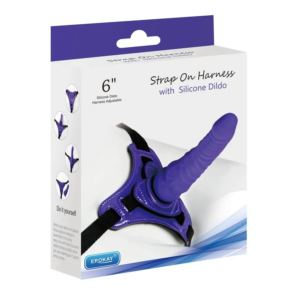STRAP ON HARNESS WITH SILICONE DILDO