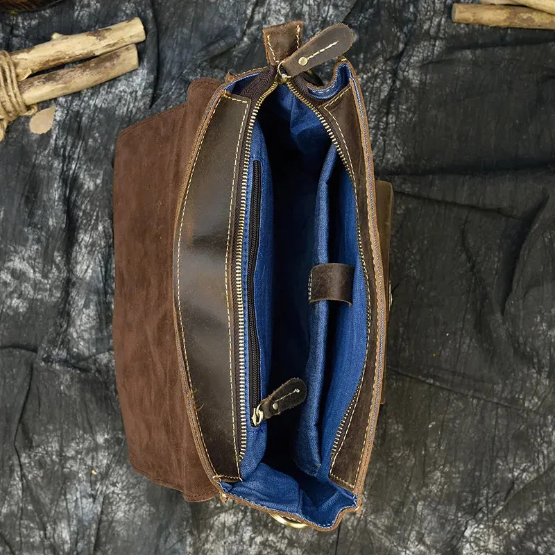 StreamLine Leather Backpack - Tech Sleeve - Brown/Dark Brown - 14 inches