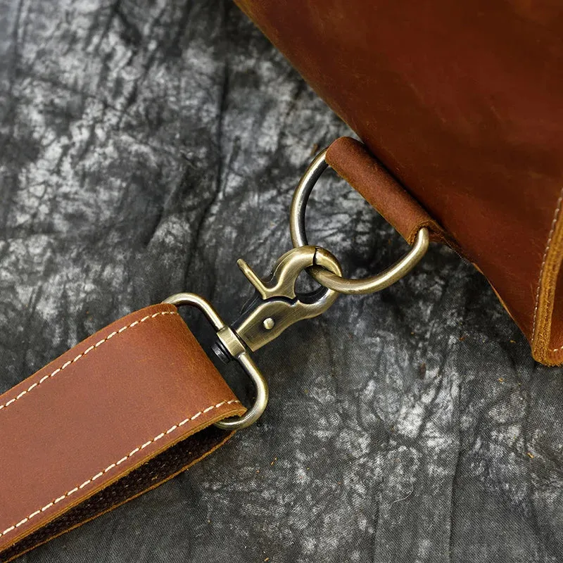 StreamLine Leather Backpack - Tech Sleeve - Brown/Dark Brown - 14 inches