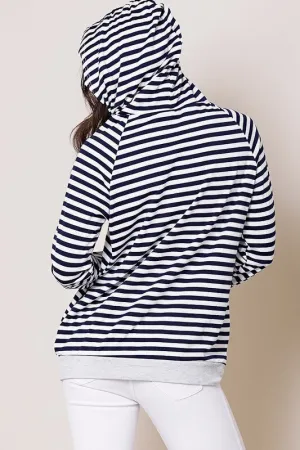 Succulent Striped Hoodie <br> (Regular and Plus Size)<br>