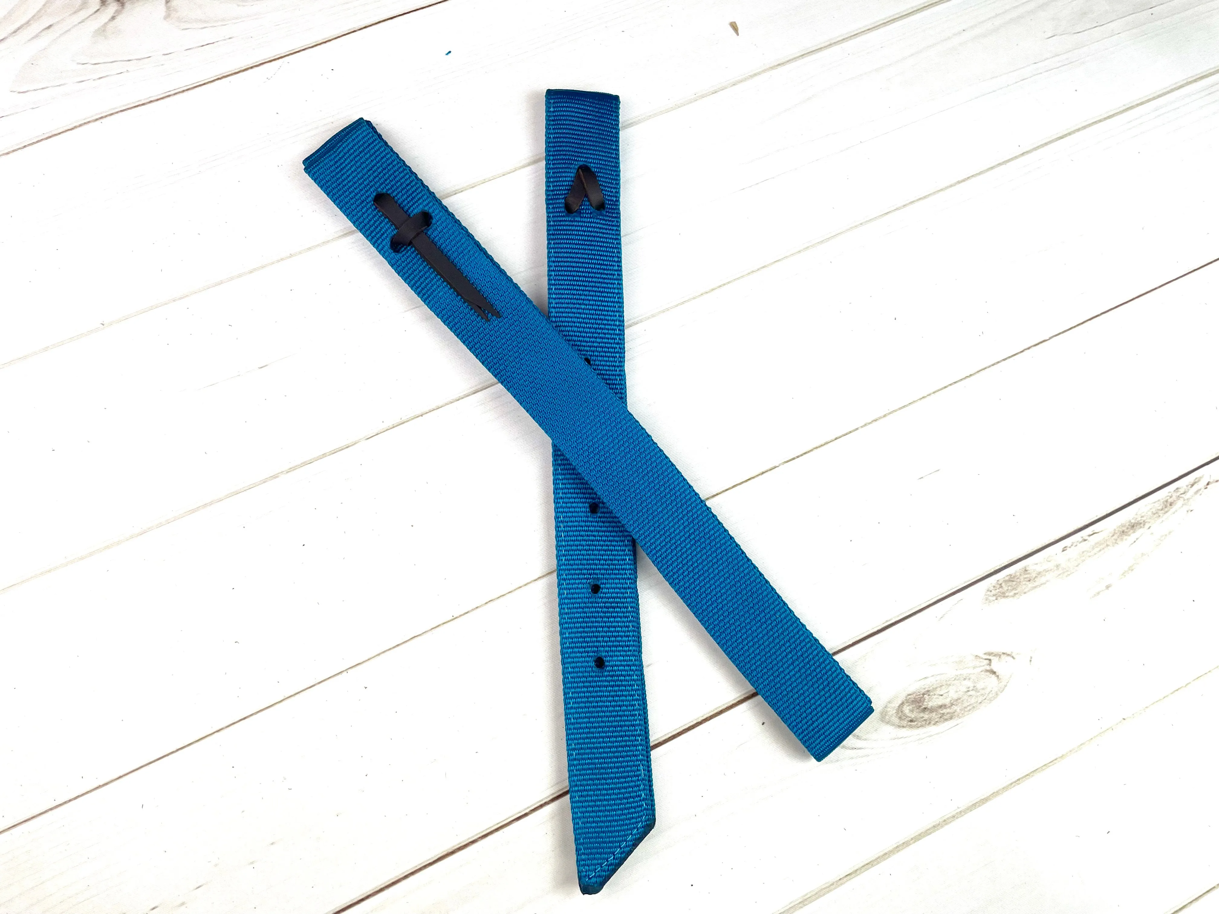 Teal Blue Cinch Strap Set