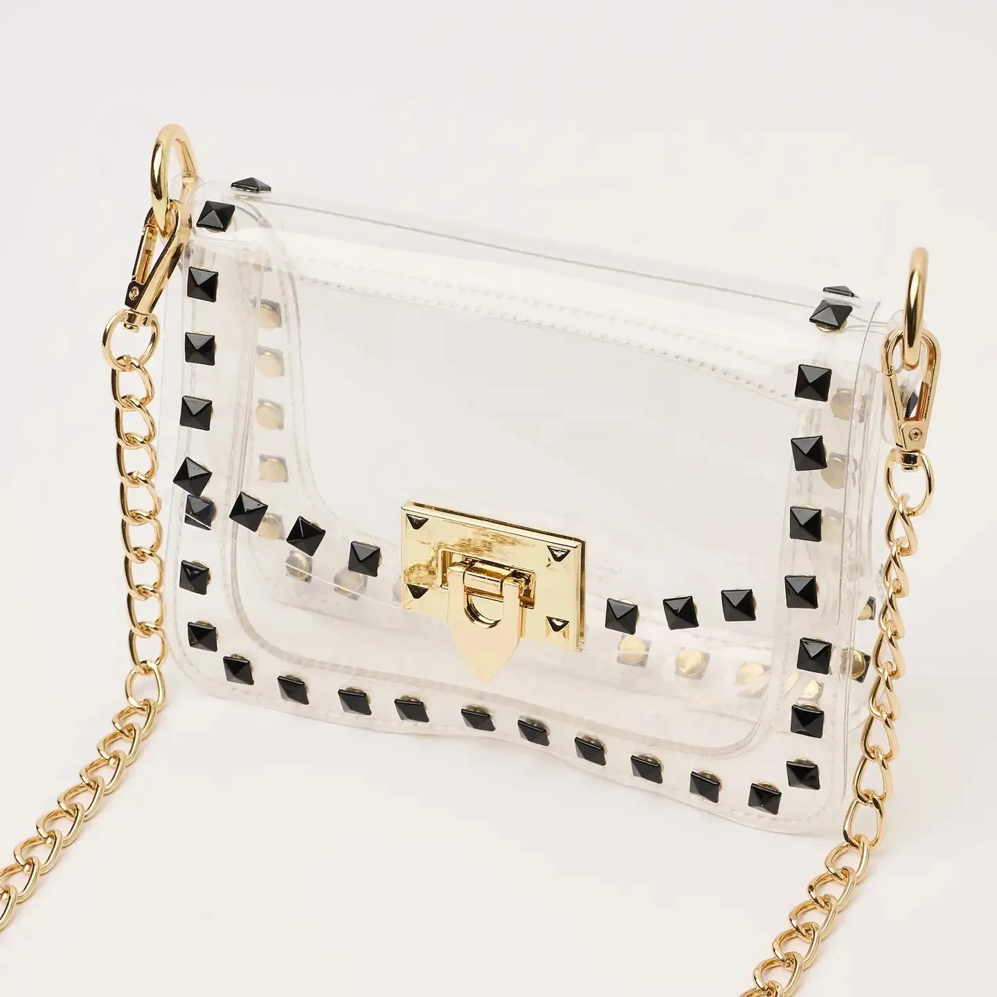 The Jackie Clear Bag in Black