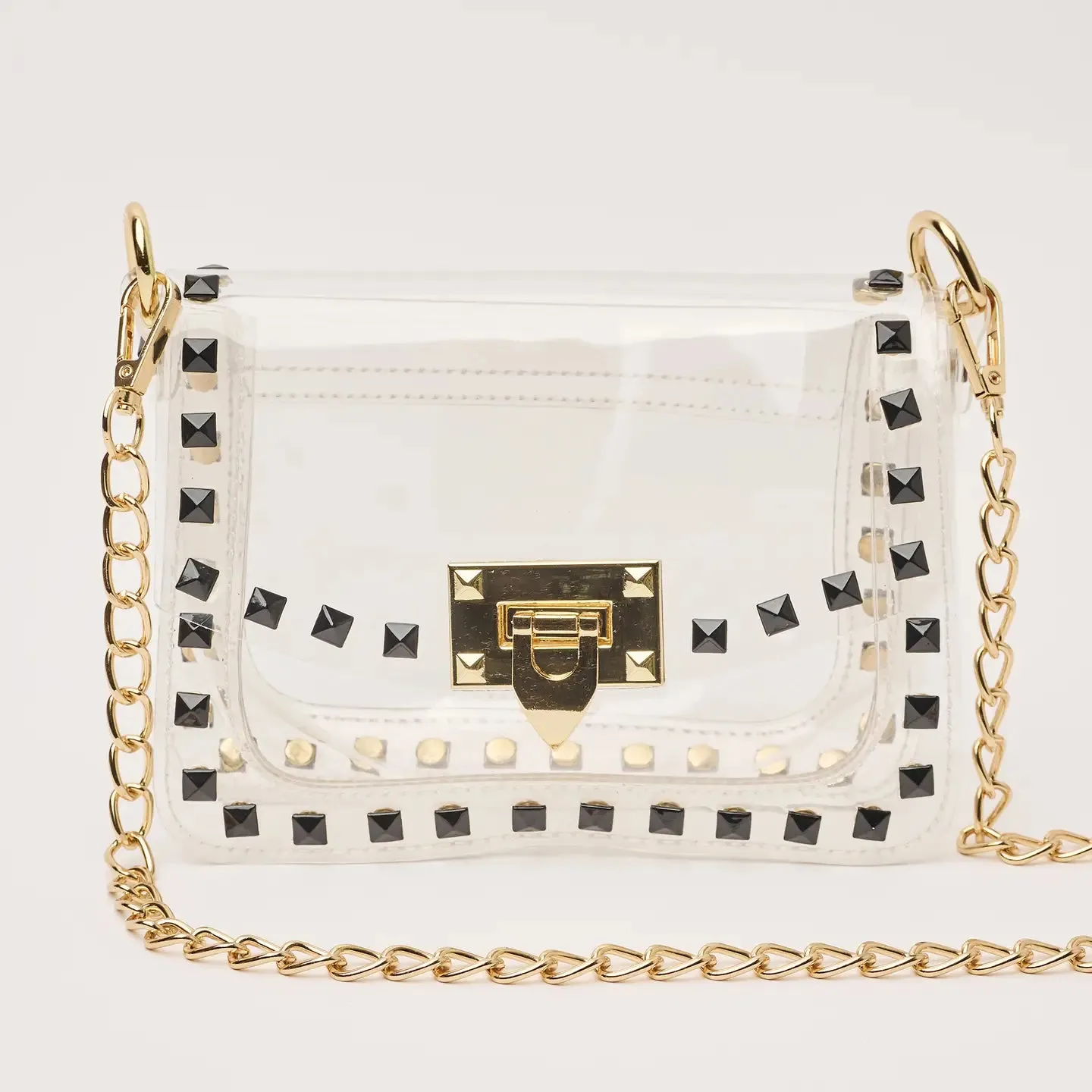 The Jackie Clear Bag in Black