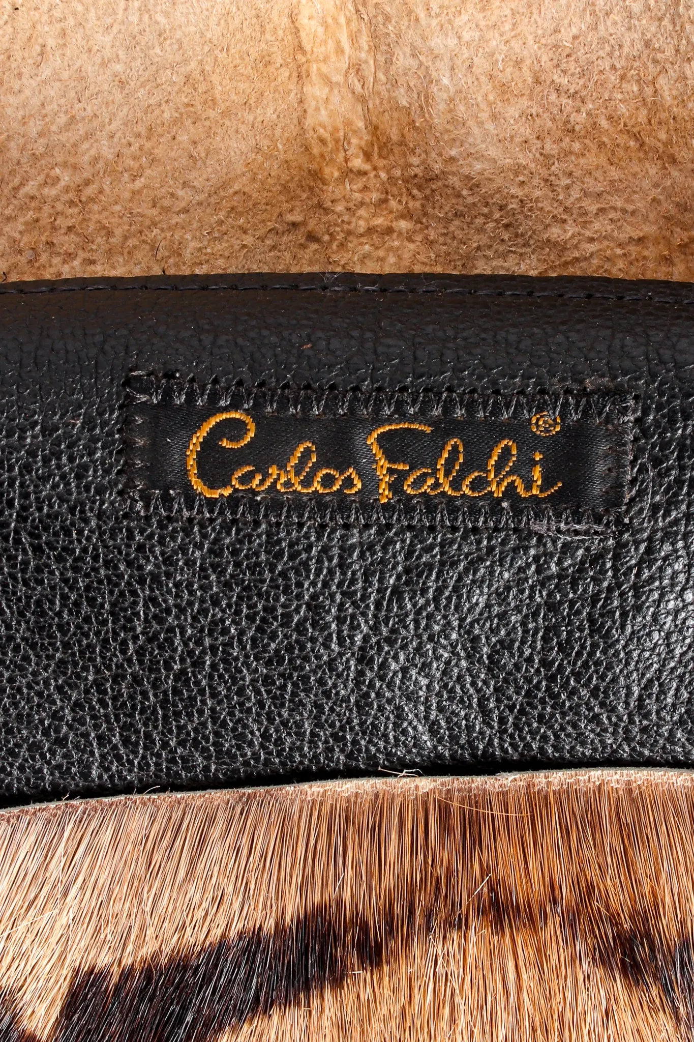Tiger Print Animal Hair Flap Pouch Bag