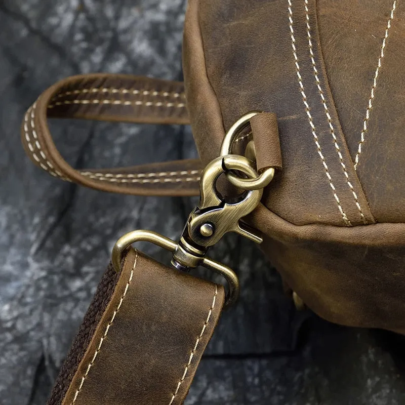 Timberline Leather Single Strap Pack Crossbody Bag Sling Bag - Brown