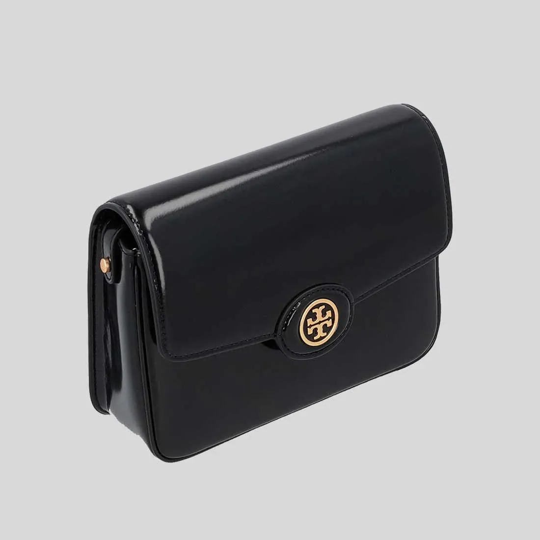 TORY BURCH Robinson Spazzolato Convertible Shoulder Bag Black RB-143122