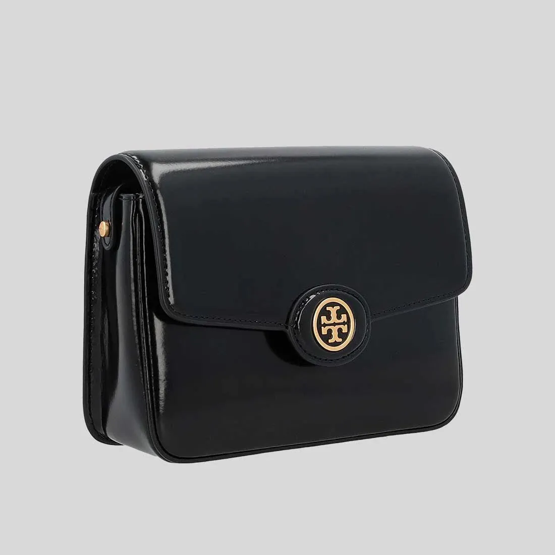 TORY BURCH Robinson Spazzolato Convertible Shoulder Bag Black RB-143122