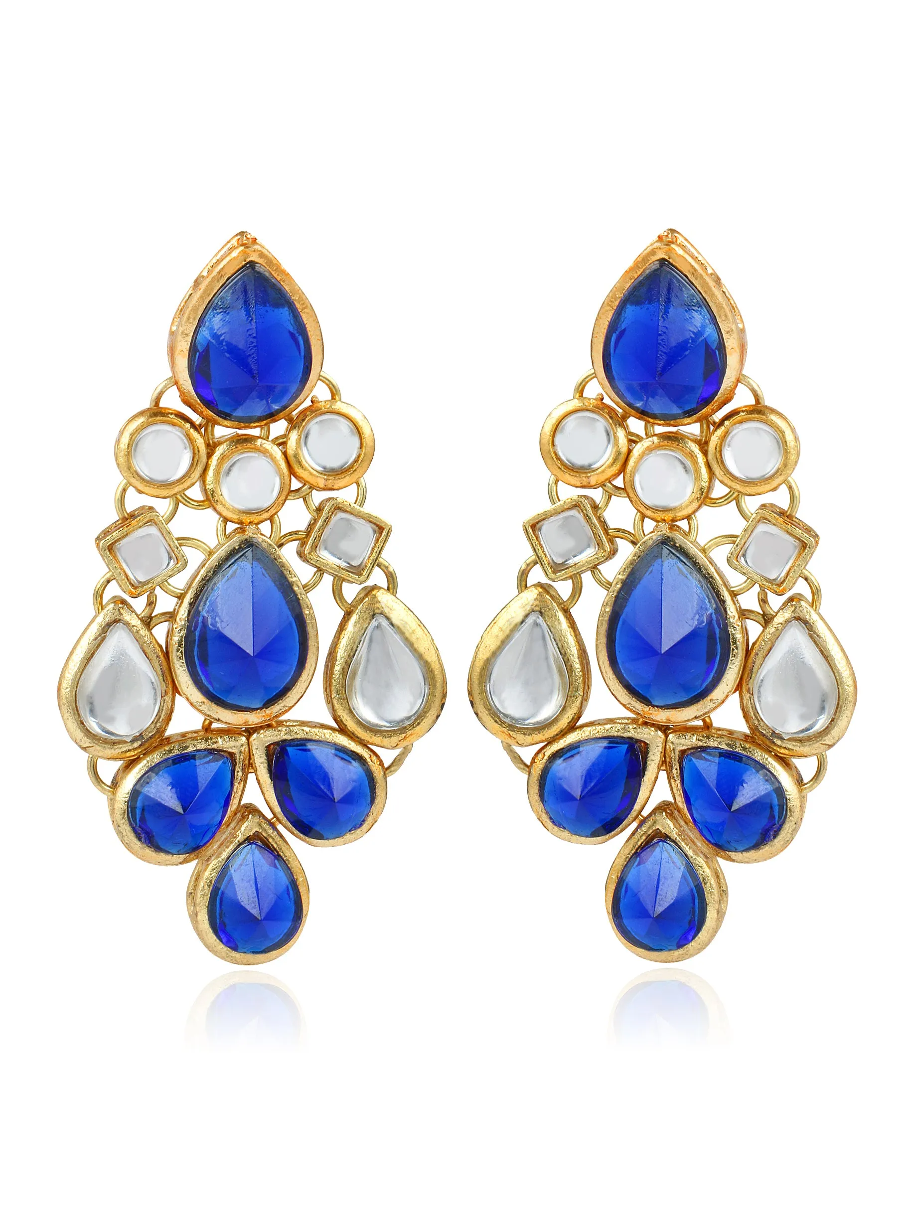 Traditional Kundan Blue Necklace Set