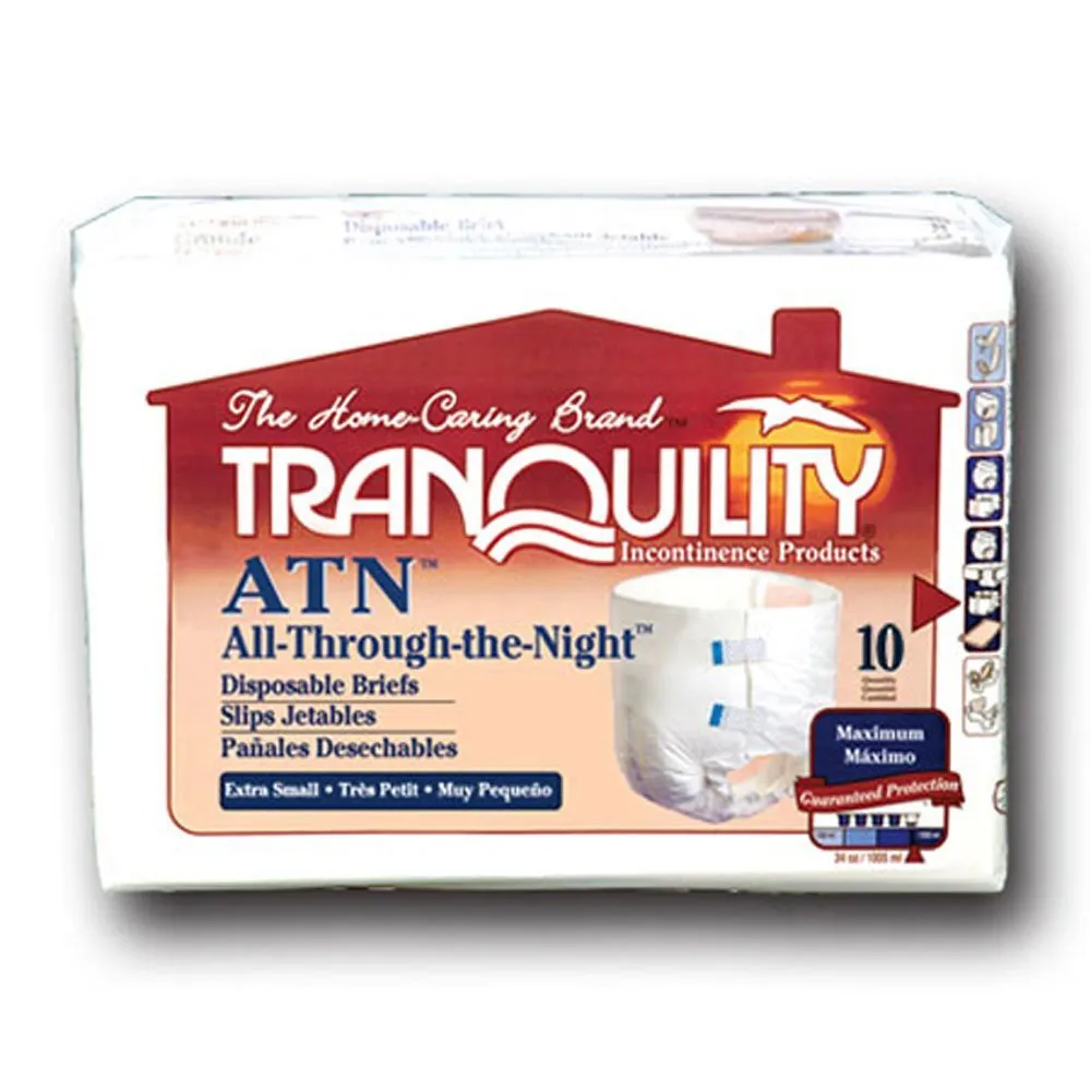 Tranquility 2183-Case Extra Small All Through The Night Briefs 100/Case