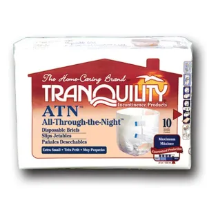 Tranquility 2183-Case Extra Small All Through The Night Briefs 100/Case