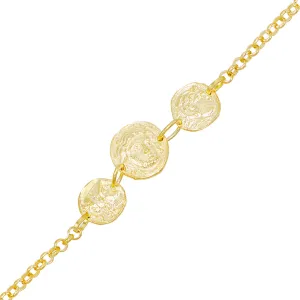 Triple Coin Rollo Bracelet