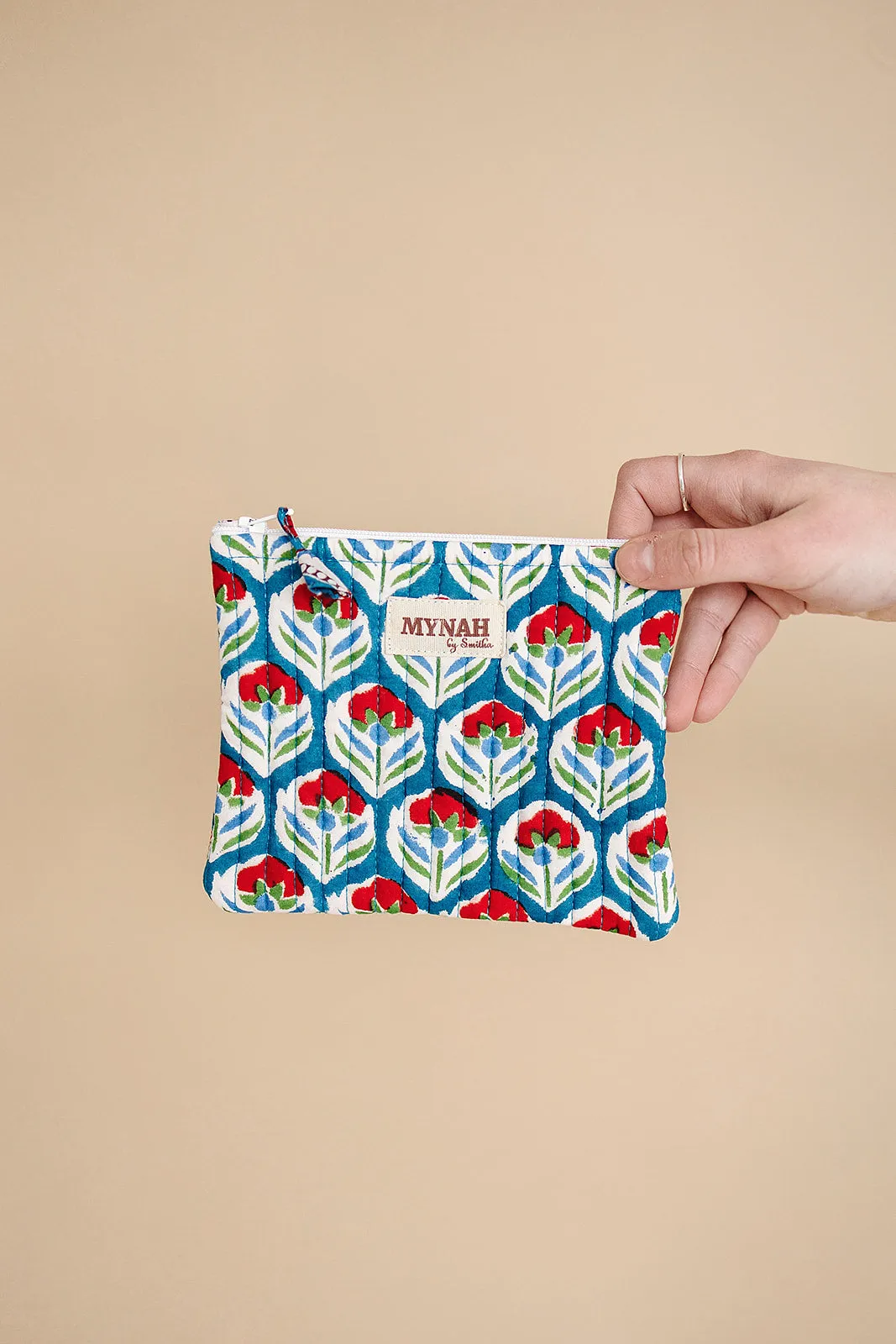 'Tulip farm' quilted coin pouch
