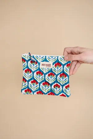 'Tulip farm' quilted coin pouch