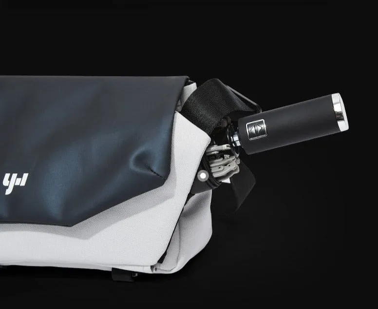Two-Tone Black & White Satchel Crossbody Bag Messenger Bag, Medium/Large
