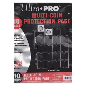 ULTRA PRO Page - 20-Pocket Coin 10ct