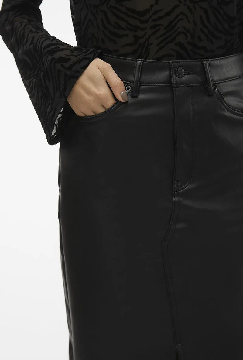 VERO MODA VERI CALF PU SKIRT