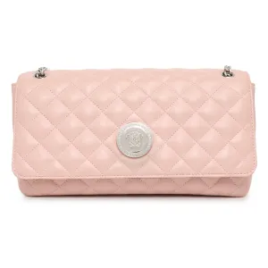 Versace Pink Quilted Lambskin Medusa Chain Crossbody