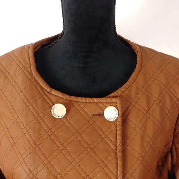VERTIGO PARIS Faux Leather Jacket Size L