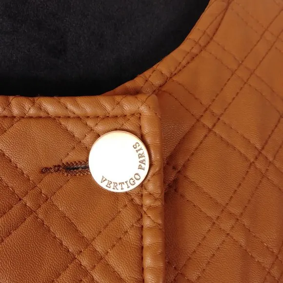 VERTIGO PARIS Faux Leather Jacket Size L