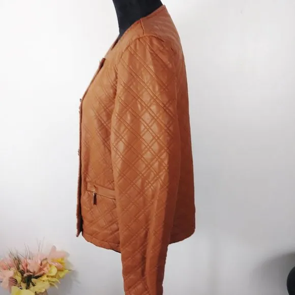 VERTIGO PARIS Faux Leather Jacket Size L
