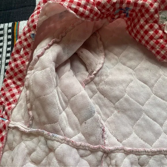 Vintage JR. Bazaar Union Made Quilted House Robe. Button up. Small. Pocket.