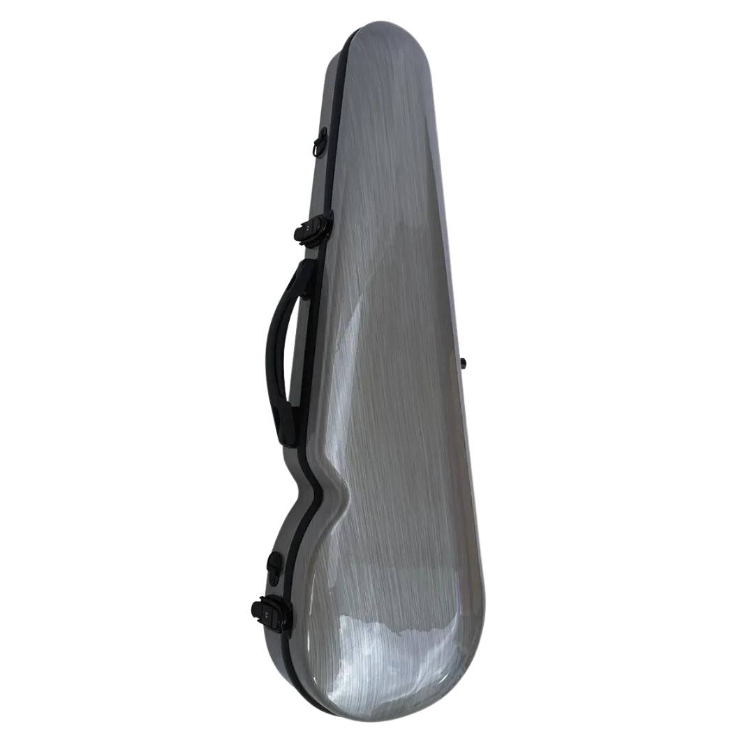 Vivo Polycarbonate Shaped Viola Case 15"-15.5" Brushed Silver