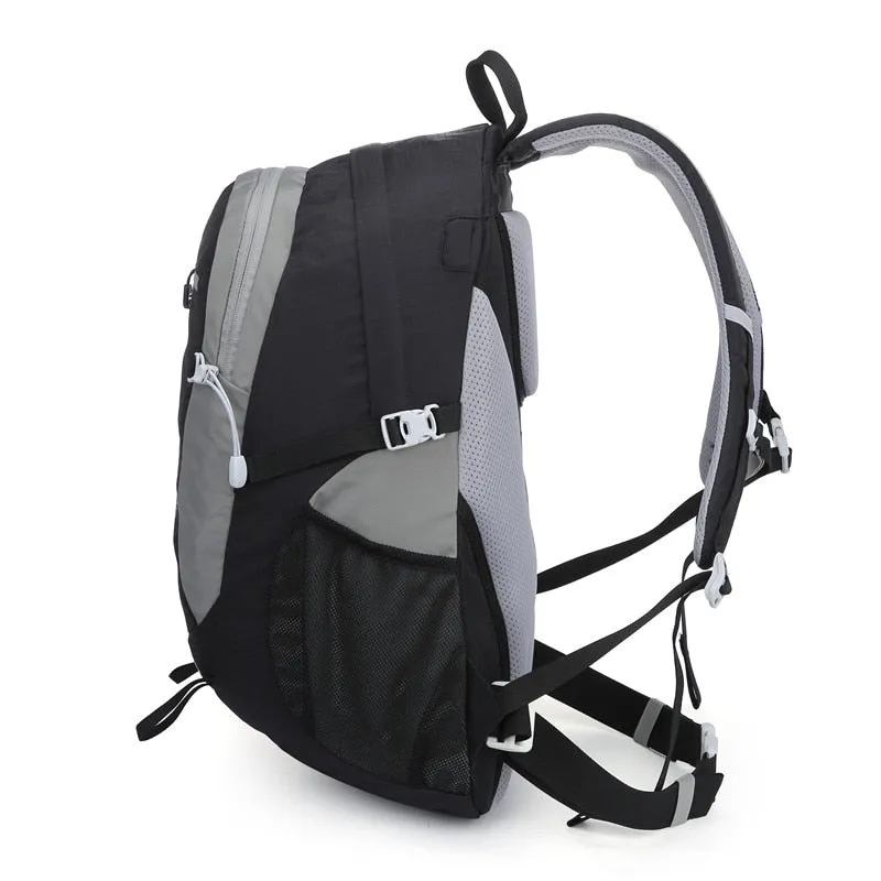Waterproof Multipocketed Backpack for Hiking/School/Travel, Black, 30L
