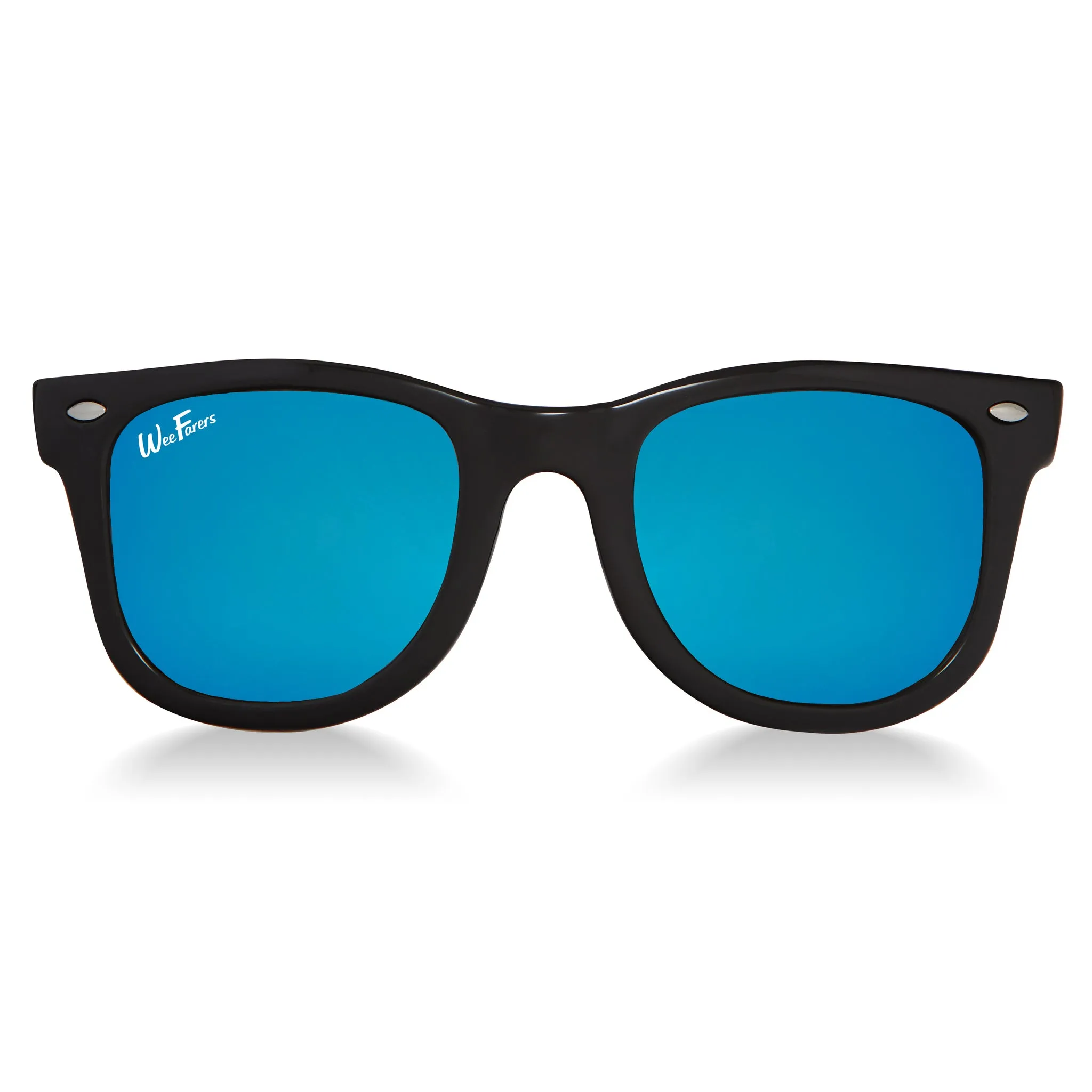 WeeFarers Polarized Kids Sunglasses - Black w/ Ocean Blue