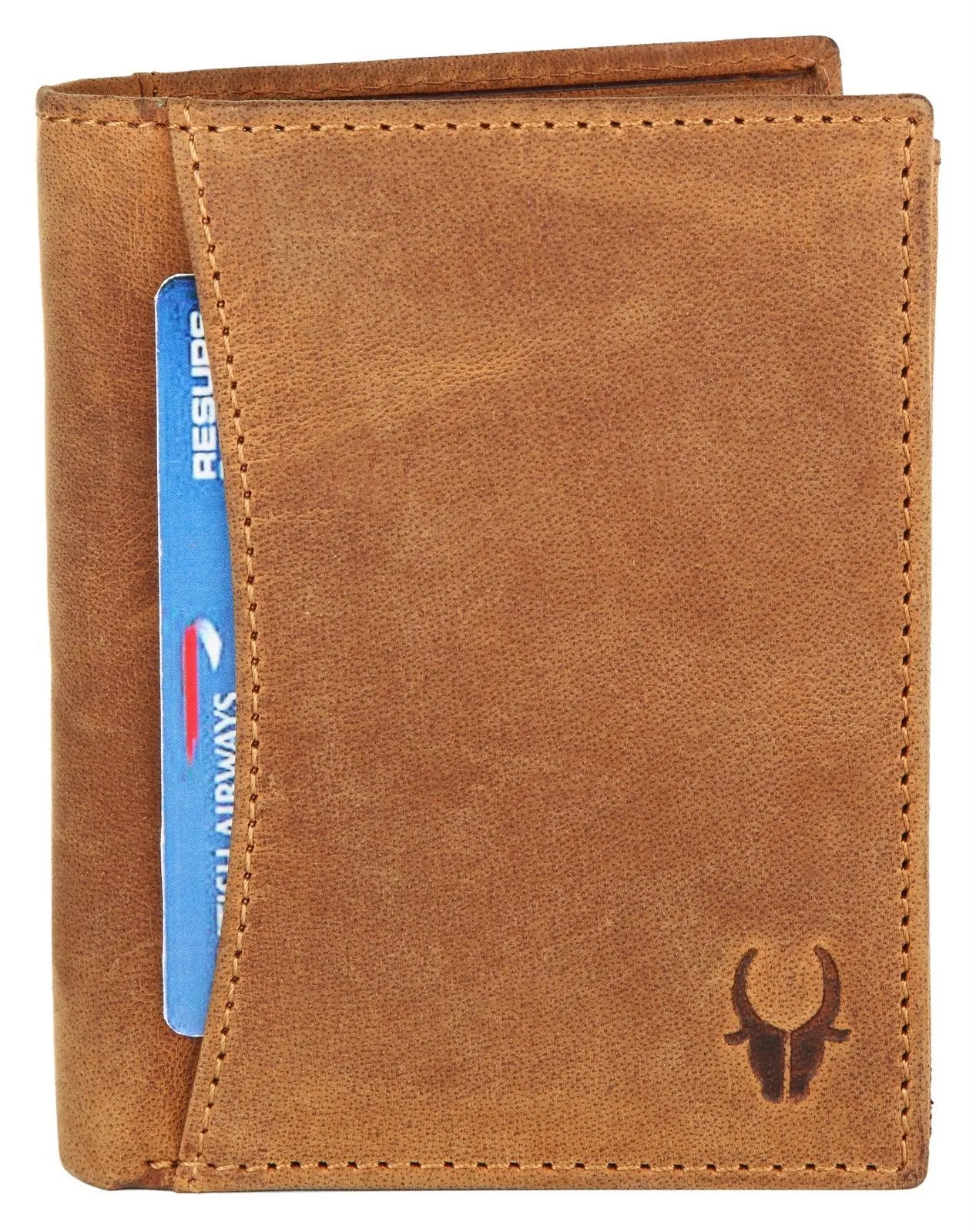 WILDHORN Top Grain Portrait Leather Wallet for Men | Ultra Strong Stitching | Handcrafted | RFID Blocking | 2 ID Slots | 11 Card Slots | Zip Compartment