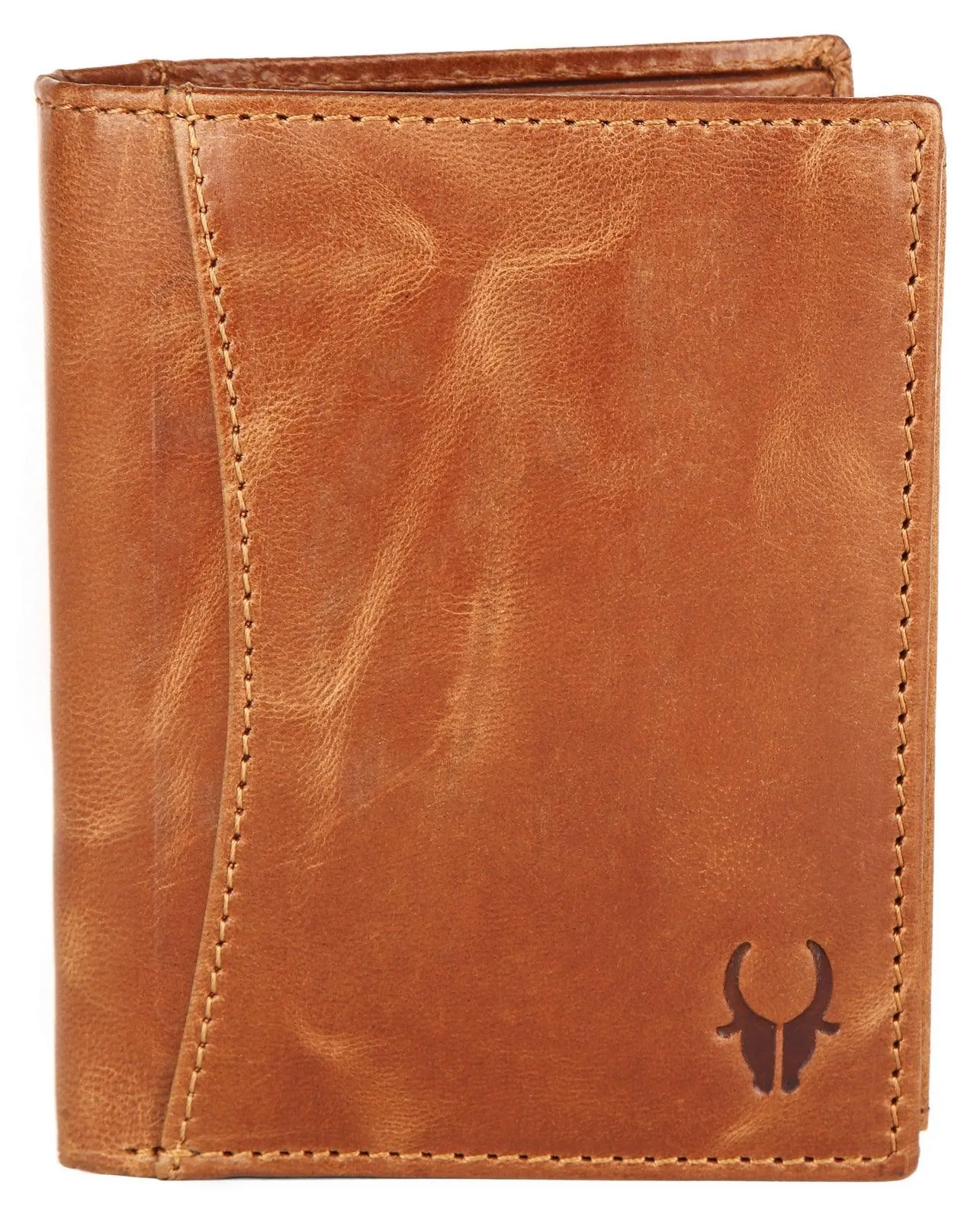 WILDHORN Top Grain Portrait Leather Wallet for Men | Ultra Strong Stitching | Handcrafted | RFID Blocking | 2 ID Slots | 11 Card Slots | Zip Compartment