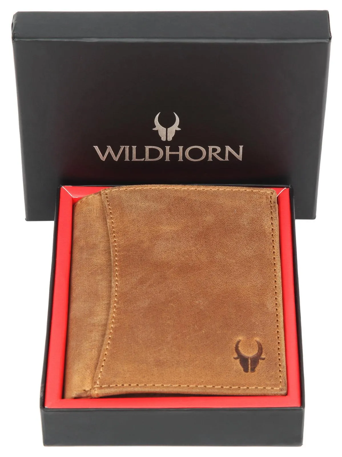 WILDHORN Top Grain Portrait Leather Wallet for Men | Ultra Strong Stitching | Handcrafted | RFID Blocking | 2 ID Slots | 11 Card Slots | Zip Compartment