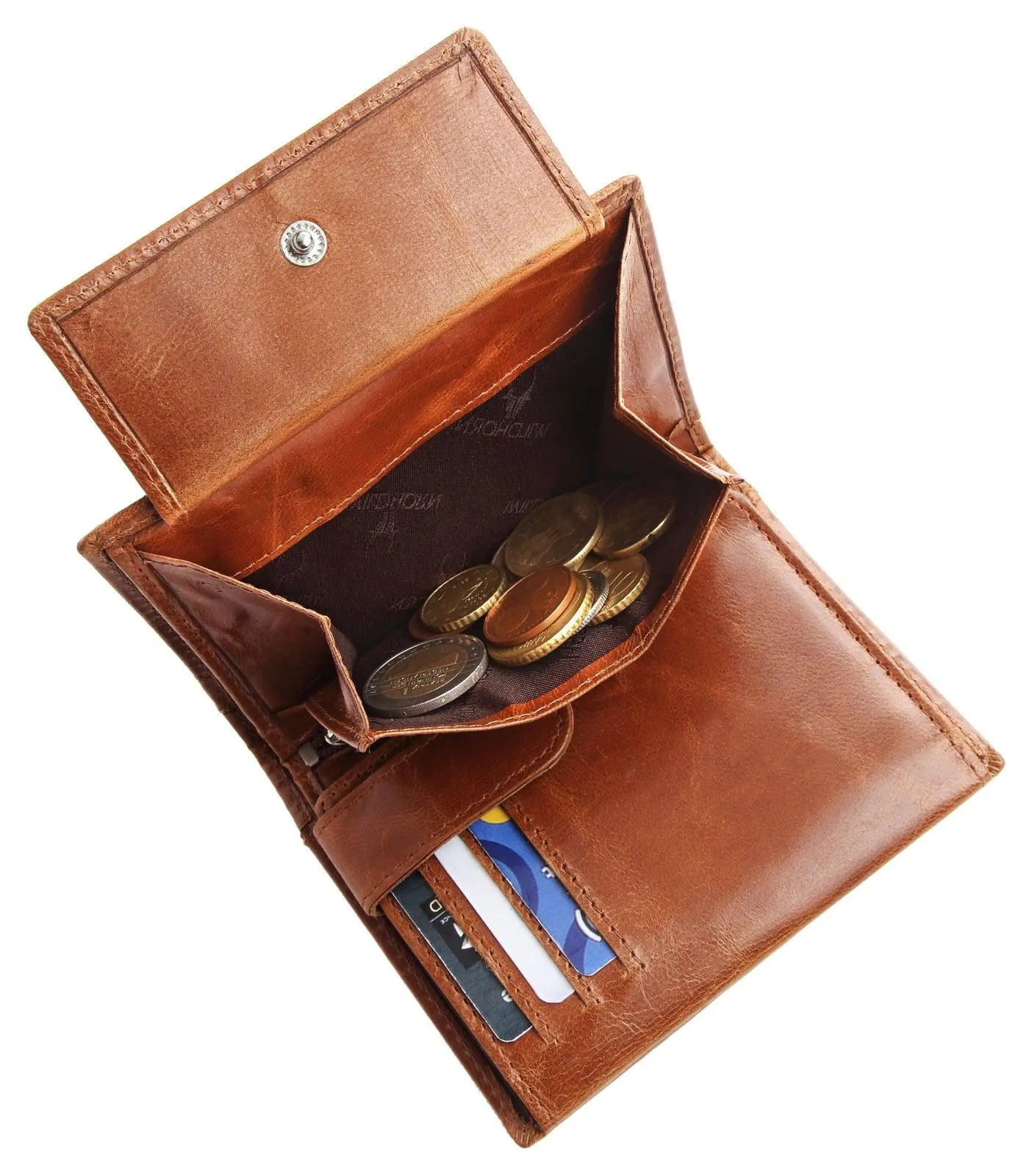 WILDHORN Top Grain Portrait Leather Wallet for Men | Ultra Strong Stitching | Handcrafted | RFID Blocking | 2 ID Slots | 11 Card Slots | Zip Compartment