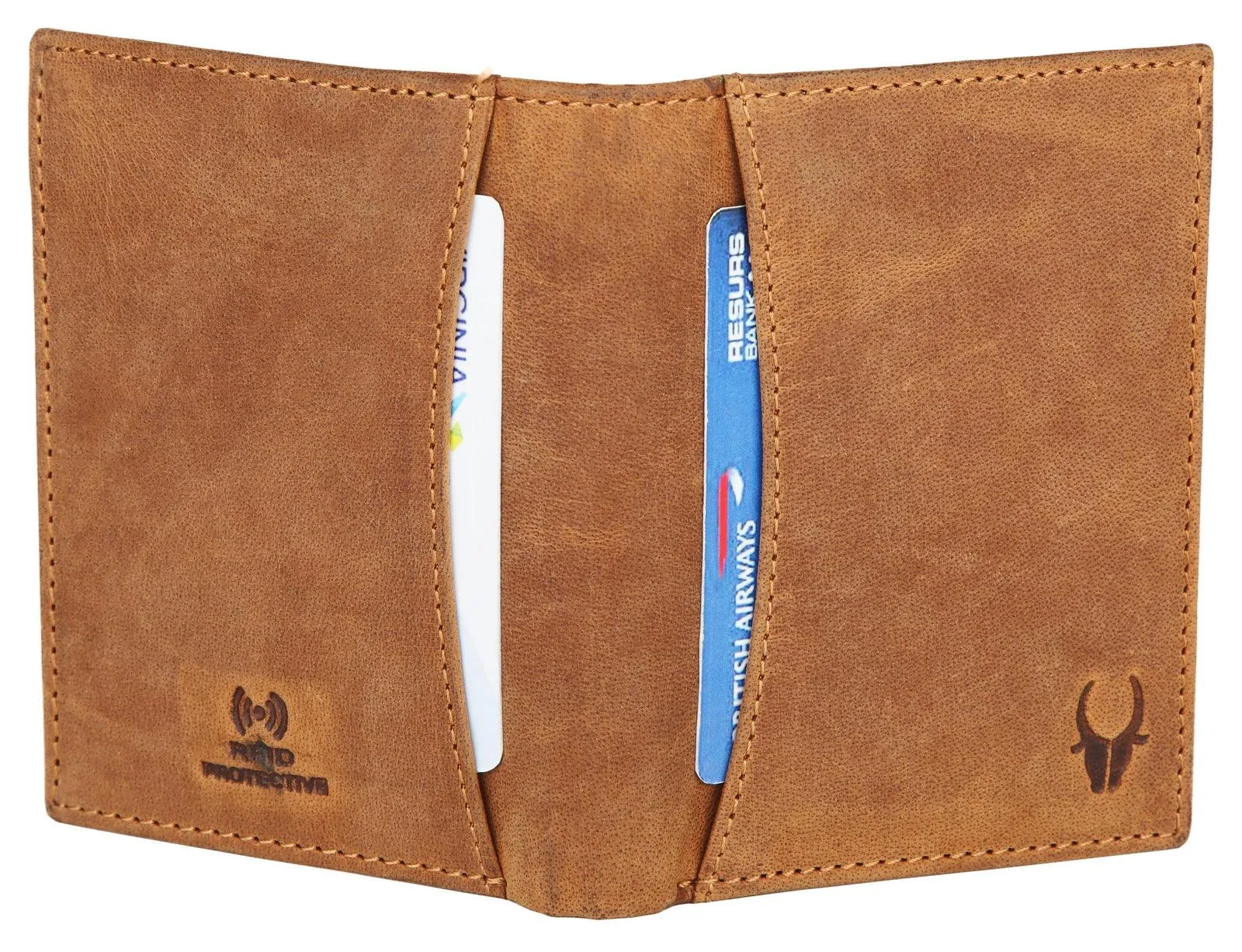 WILDHORN Top Grain Portrait Leather Wallet for Men | Ultra Strong Stitching | Handcrafted | RFID Blocking | 2 ID Slots | 11 Card Slots | Zip Compartment