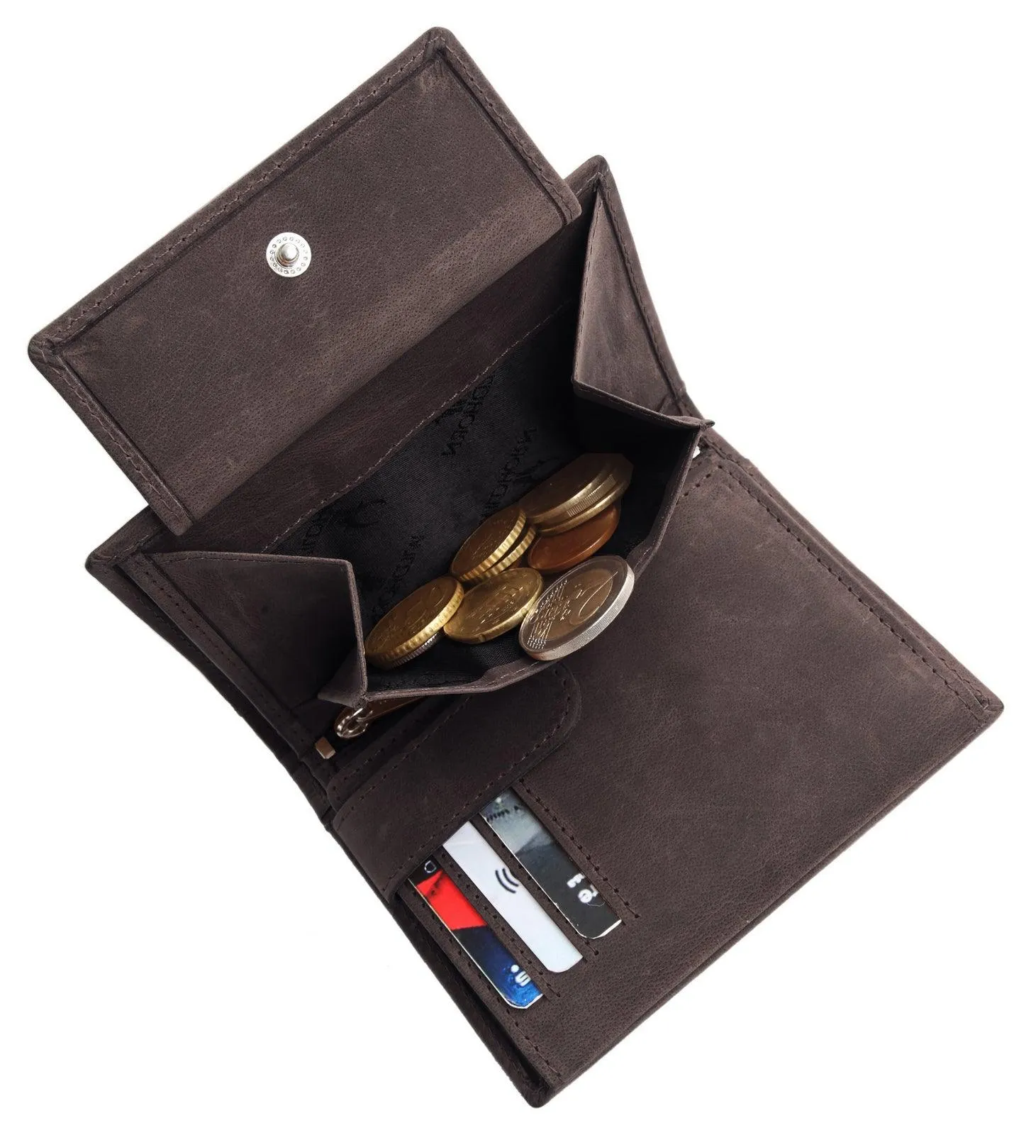 WILDHORN Top Grain Portrait Leather Wallet for Men | Ultra Strong Stitching | Handcrafted | RFID Blocking | 2 ID Slots | 11 Card Slots | Zip Compartment