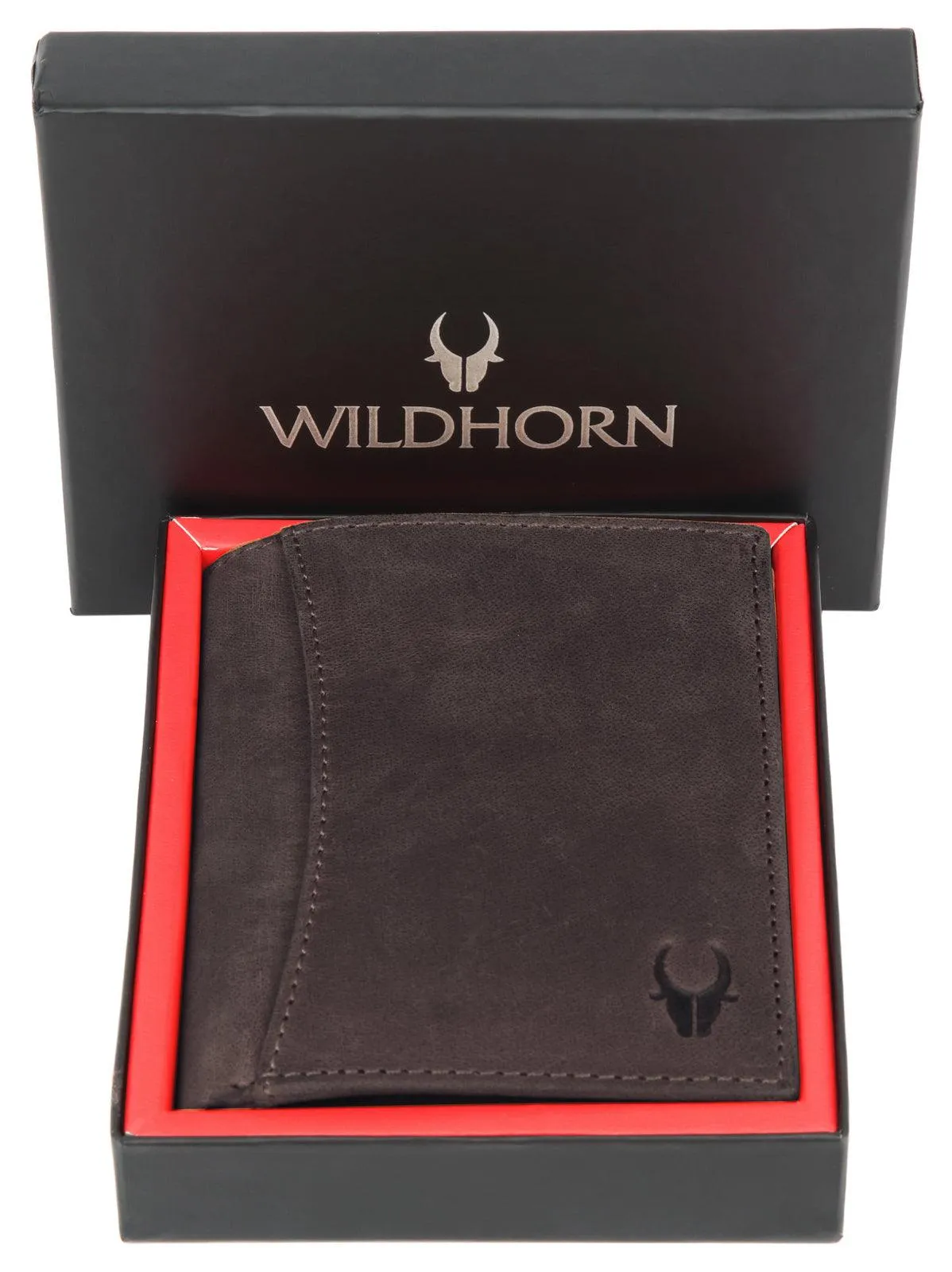WILDHORN Top Grain Portrait Leather Wallet for Men | Ultra Strong Stitching | Handcrafted | RFID Blocking | 2 ID Slots | 11 Card Slots | Zip Compartment