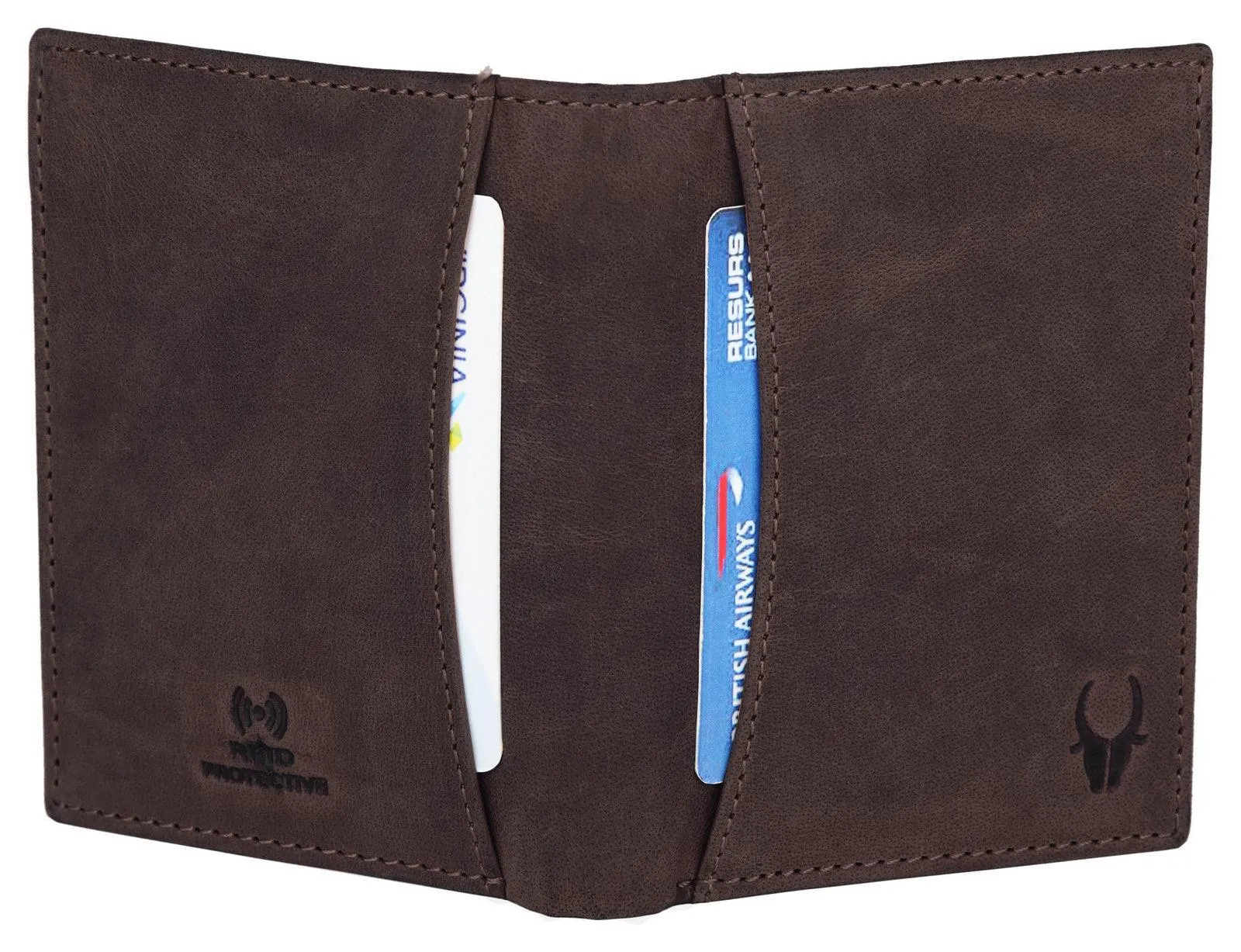 WILDHORN Top Grain Portrait Leather Wallet for Men | Ultra Strong Stitching | Handcrafted | RFID Blocking | 2 ID Slots | 11 Card Slots | Zip Compartment