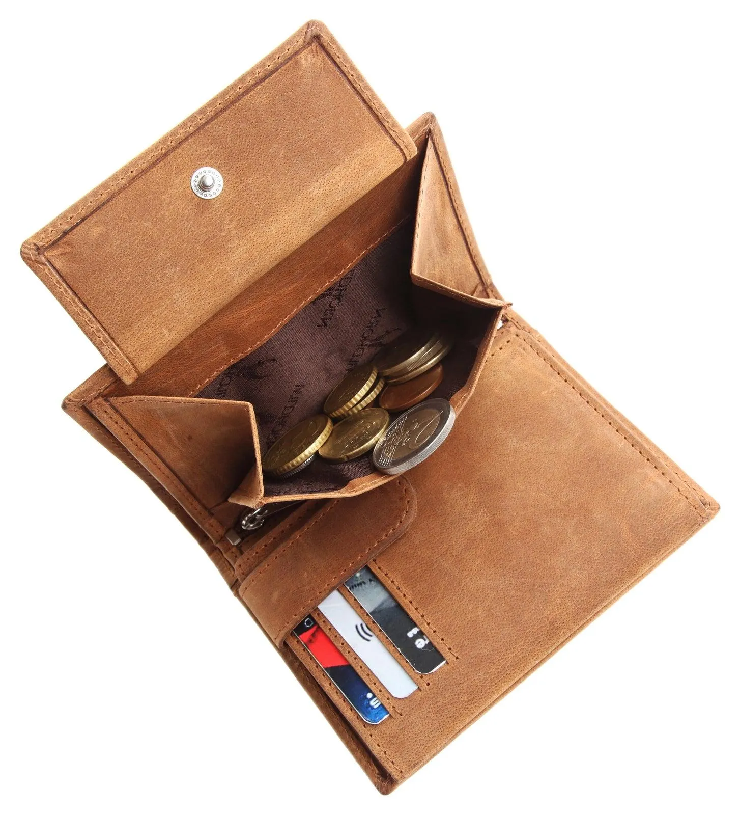WILDHORN Top Grain Portrait Leather Wallet for Men | Ultra Strong Stitching | Handcrafted | RFID Blocking | 2 ID Slots | 11 Card Slots | Zip Compartment