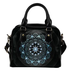 Winter Leaves Mandala Shoulder Handbag